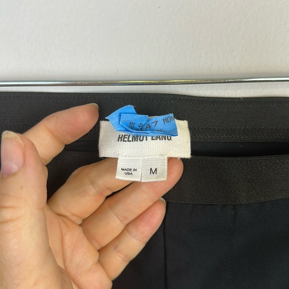 Helmut Lang Designer Leggings Black Seamed Biker Style Stretch Pants Medium USA - Picture 14 of 16